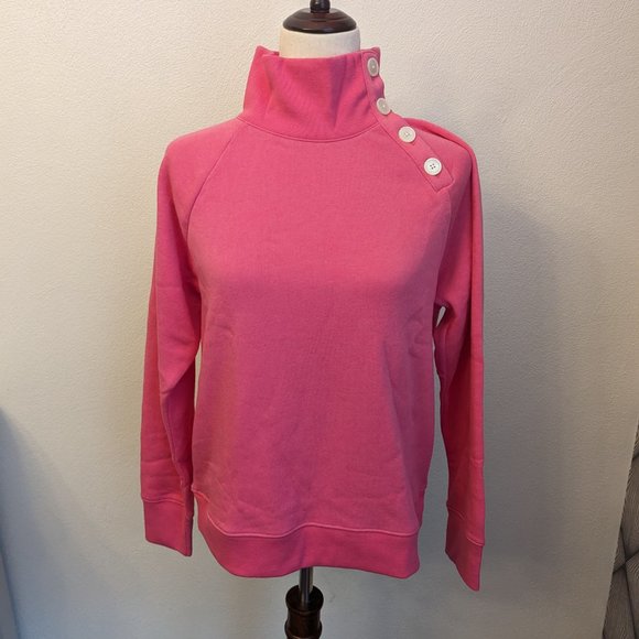 J.Crew Factory Wide button-collar Pullover Sweatshirt in Cloudspun Fleece - Picture 4 of 10